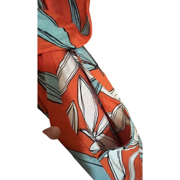 Flirty Tropical Off One Shoulder Jumpsuit Womens XL Coconinno Wide Leg - Picture 11 of 15